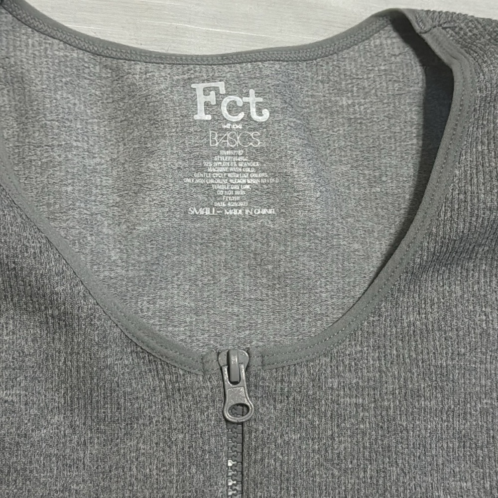 FCT With Love gray Compression Rib Romper - - Picture 2 of 4